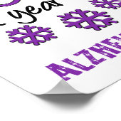 Weihnachtspinguine Alzheimer-Krankheit Poster (Ecke)