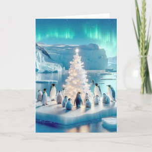 Weihnachtspinguine auf Iceberg Feiertagskarte