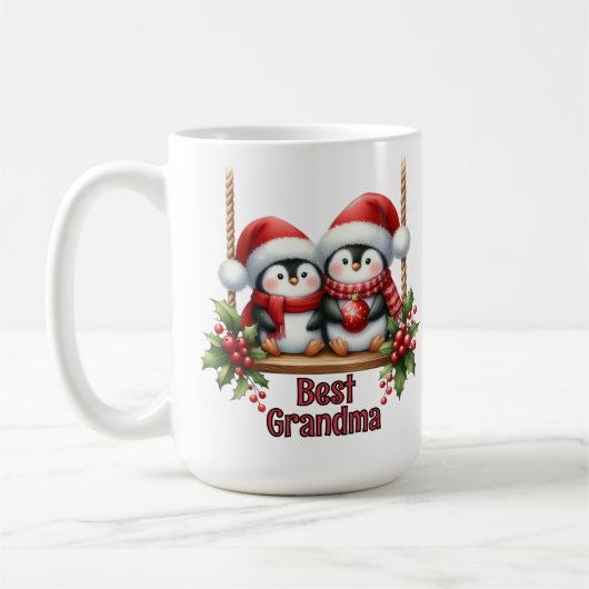 Weihnachtspinguine Best Oma Kaffeetasse (Links)