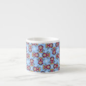 Weihnachtspinguine blauer Espresso Tasse (Vorderseite)