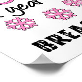 Weihnachtspinguine Brustkrebs Poster (Ecke)