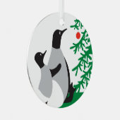 Weihnachtspinguine Custom Ornament (Vorderseite Rechts)