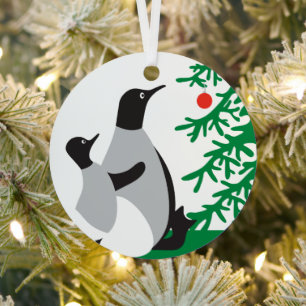 Weihnachtspinguine Custom Ornament Aus Metall