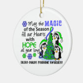 WeihnachtsPinguine Ehlers Danlos Syndrom EDS Keramikornament (Links)