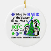 WeihnachtsPinguine Ehlers Danlos Syndrom EDS Keramikornament (Hinten)