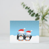 WeihnachtsPinguine Feiertagspostkarte (Stehend Vorderseite)