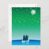 Weihnachtspinguine Feiertagspostkarte (Vorne/Hinten)