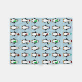 WeihnachtsPinguine Fleecedecke (Vorderseite (Horizontal))