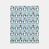 WeihnachtsPinguine Fleecedecke (Vorderseite)