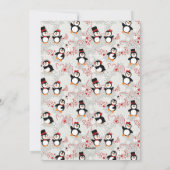 Weihnachtspinguine Foto Personalisiert Feiertagskarte (Rückseite)