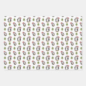 Weihnachtspinguine gefliest geschenkpapier set (Vorderseite)