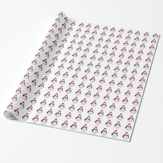 WeihnachtsPinguine Geschenkpapier (Ungerollt)