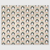 Weihnachtspinguine Geschenkpapier (Flach)