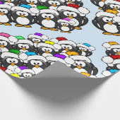 Weihnachtspinguine Geschenkpapier (Ecke)
