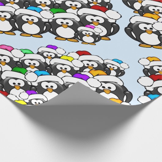 Weihnachtspinguine Geschenkpapier (Ecke)