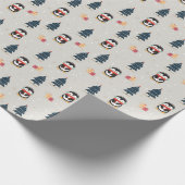 Weihnachtspinguine Geschenkpapier (Ecke)