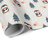 Weihnachtspinguine Geschenkpapier (Rolleneckpunkt)