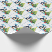 Weihnachtspinguine Geschenkpapier (Ecke)