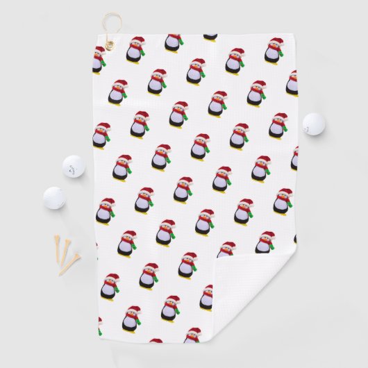 Weihnachtspinguine Golfhandtuch (Insitu)