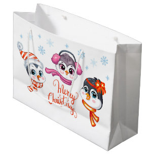 Weihnachtspinguine Große Geschenktüte