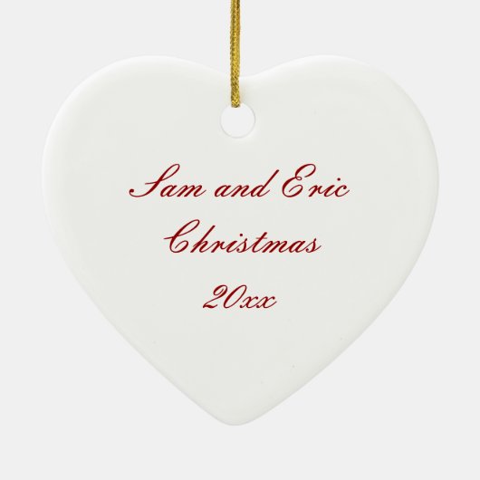 Weihnachtspinguine Keramik Ornament (Hinten)