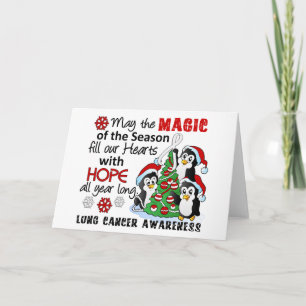 Weihnachtspinguine Lungenkrebs Feiertagskarte