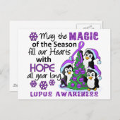 Weihnachtspinguine Lupus Feiertagspostkarte (Vorne/Hinten)