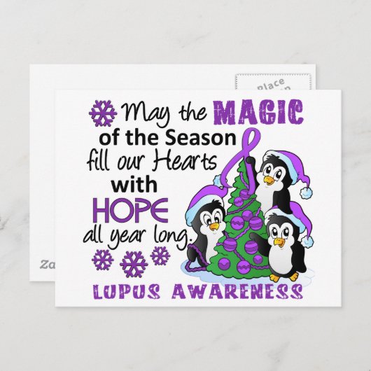 Weihnachtspinguine Lupus Feiertagspostkarte (Vorne/Hinten)