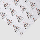 Weihnachtspinguine Muster mit Schneeflocken Seidenpapier (Detail)