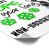 Weihnachtspinguine Non-Hodgkin-Lymphom Poster (Ecke)