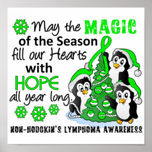 Weihnachtspinguine Non-Hodgkin-Lymphom Poster