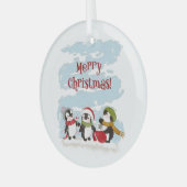 Weihnachtspinguine Ornament (Vorderseite links)