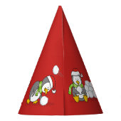 Weihnachtspinguine Partyhütchen (Rückseite)