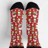 Weihnachtspinguine Pattern Socks Socken (Oben)