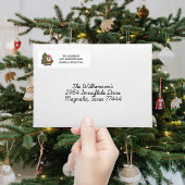 Weihnachtspinguine Rot Grün Rücksendeadresse