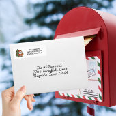 Weihnachtspinguine Rot Grün Rücksendeadresse