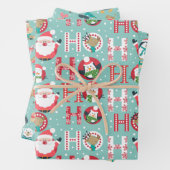 Weihnachtspinguine, Schneemänner, Weihnachtsmann a Geschenkpapier Set (Beispiel)