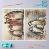 Weihnachtspinguine Seidenpapier (Basteln)
