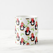 Weihnachtspinguine und Holly-Tasse Kaffeetasse (Mittel)