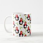 Weihnachtspinguine und Holly-Tasse Kaffeetasse (Links)