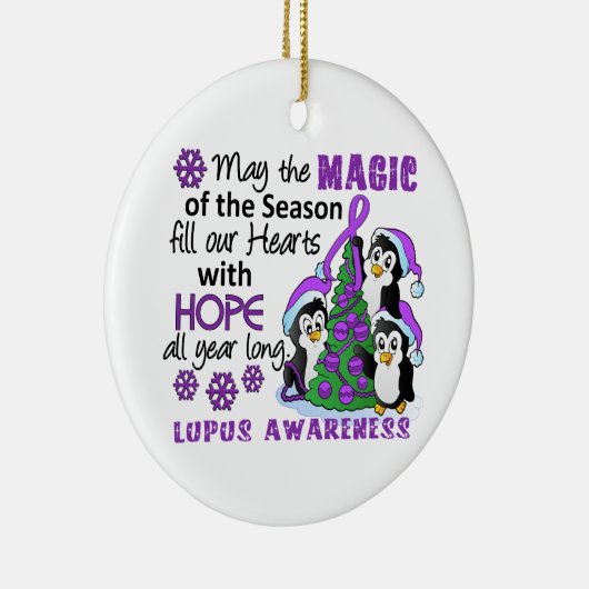 WeihnachtsPinguineLupus Keramikornament (Rechts)