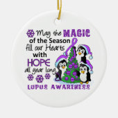 WeihnachtsPinguineLupus Keramikornament (Vorne)