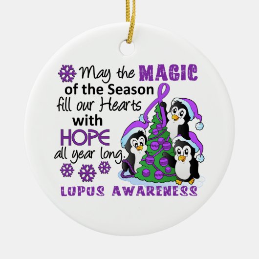 WeihnachtsPinguineLupus Keramikornament (Vorne)