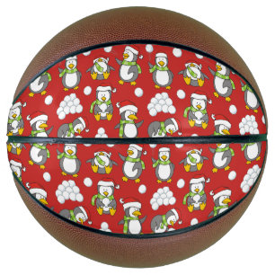 Weihnachtspinguinhintergrund Basketball