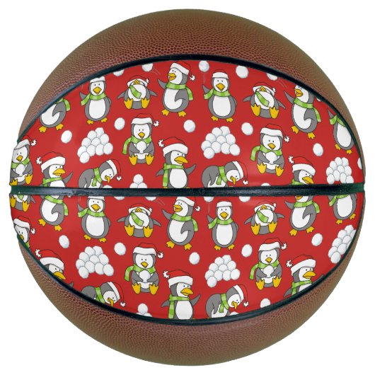 Weihnachtspinguinhintergrund Basketball (Vorderseite)
