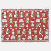 Weihnachtspinguinhintergrund Decke (Vorderseite)