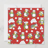 Weihnachtspinguinhintergrund Einladung (Vorderseite)