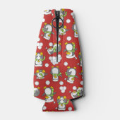 Weihnachtspinguinhintergrund Flaschenkühler (Rückseite)