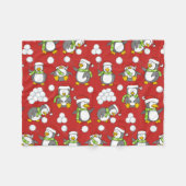 Weihnachtspinguinhintergrund Fleecedecke (Vorderseite (Horizontal))