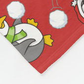Weihnachtspinguinhintergrund Fleecedecke (Ecke)